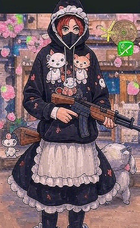 Russian Milady Blank Meme Template