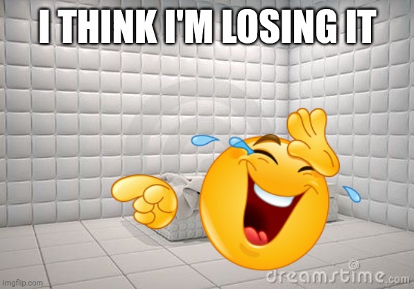 Losing It | I THINK I'M LOSING IT | image tagged in insane asylum pillow room | made w/ Imgflip meme maker