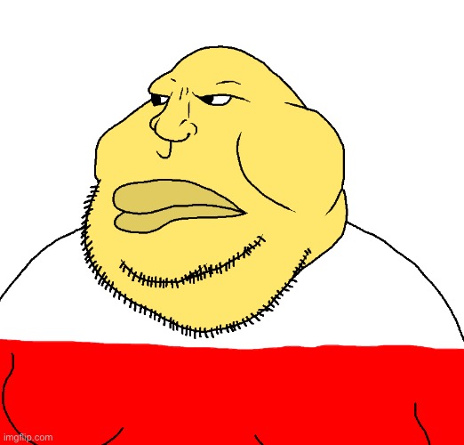 Fat yellow polish wojak | image tagged in fat yellow polish wojak | made w/ Imgflip meme maker