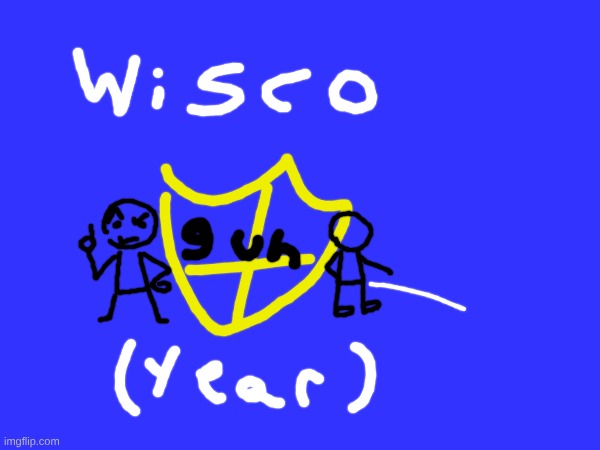 wisco flag but if i was given 5 minutes to make it from """"memory"""" | made w/ Imgflip meme maker