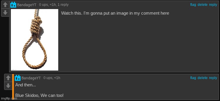 Blue Skidoo, We can too! | image tagged in blue skidoo we can too | made w/ Imgflip meme maker