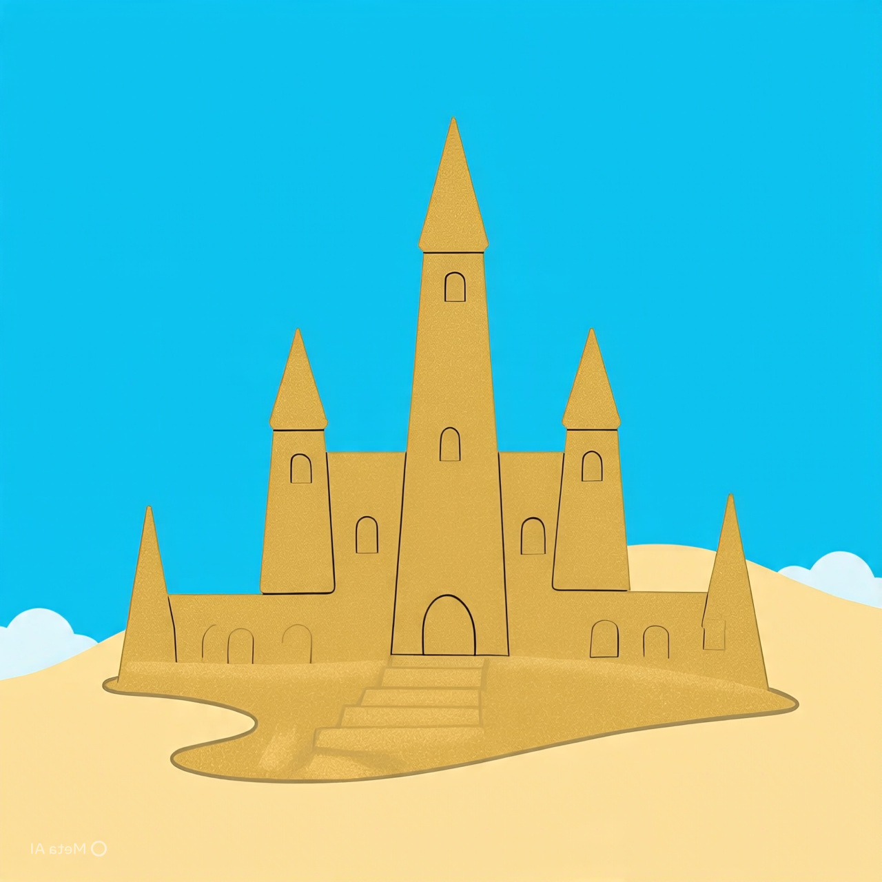 Sand Castle Blank Meme Template