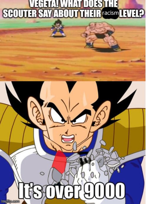 The cap level is over 9000 | racism | image tagged in the cap level is over 9000 | made w/ Imgflip meme maker