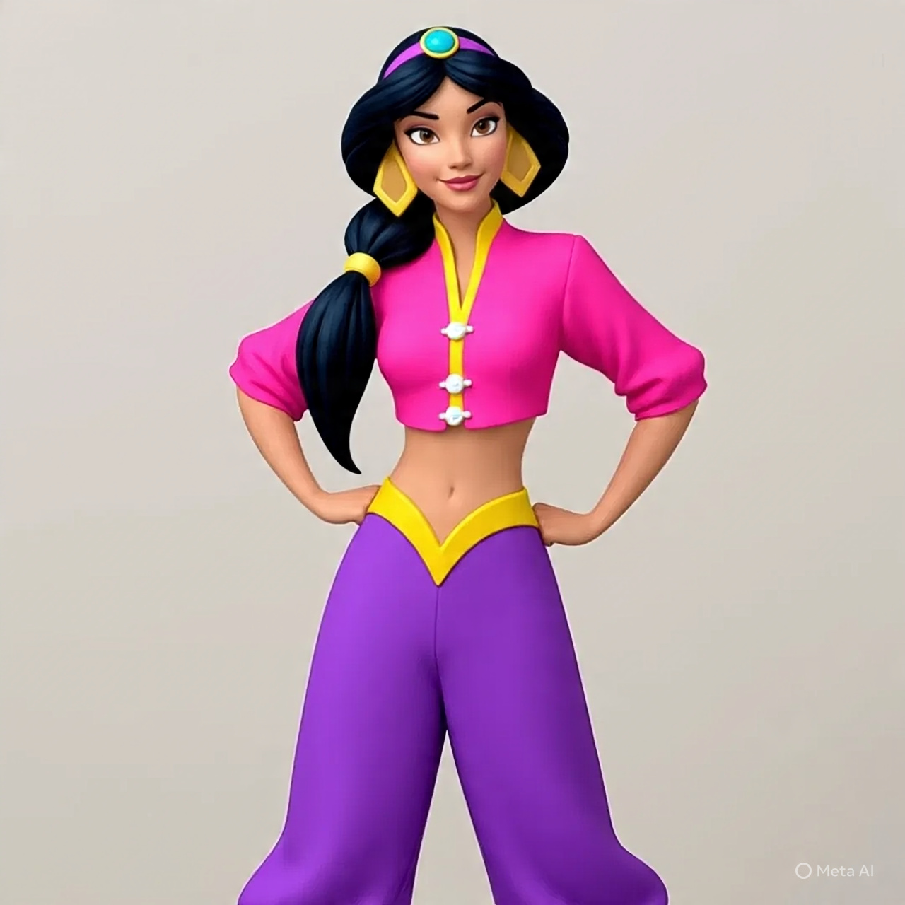 Princess Jasmine as a Kung Fu Blank Meme Template