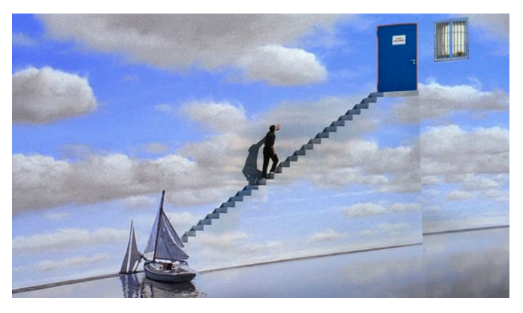 Truman Show - finding the door Blank Meme Template
