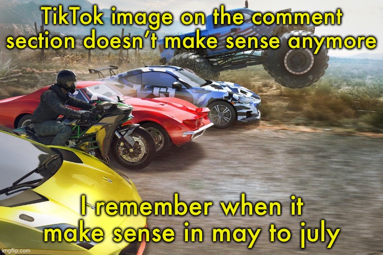 rn it just whatever that apple or that one Simpson character or whatever | TikTok image on the comment section doesn’t make sense anymore; I remember when it make sense in may to july | image tagged in the crew 1 | made w/ Imgflip meme maker