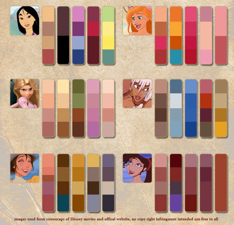 Princess Color Reference Blank Meme Template