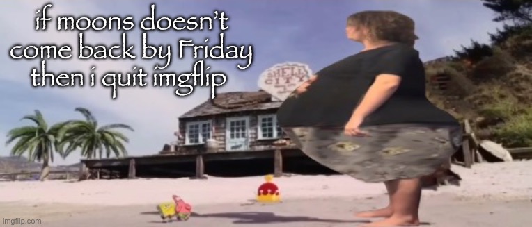 moons better come back | if moons doesn’t come back by Friday then i quit imgflip | image tagged in wide load | made w/ Imgflip meme maker