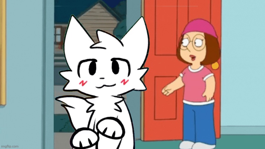 Meg meets someone at the door | image tagged in meg meets someone at the door | made w/ Imgflip meme maker