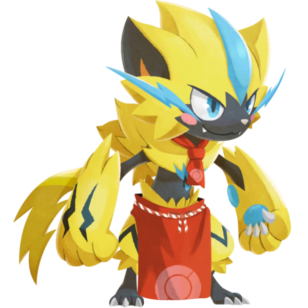 Zeraora (Cafe Outfit) Blank Meme Template