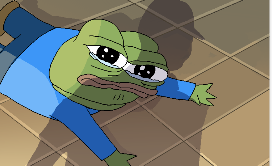 pepe lying on the floor Blank Meme Template