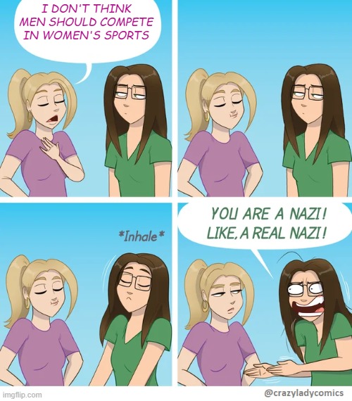 Pizza Cake Meme Maker | I DON'T THINK MEN SHOULD COMPETE IN WOMEN'S SPORTS | image tagged in pizza cake meme maker | made w/ Imgflip meme maker