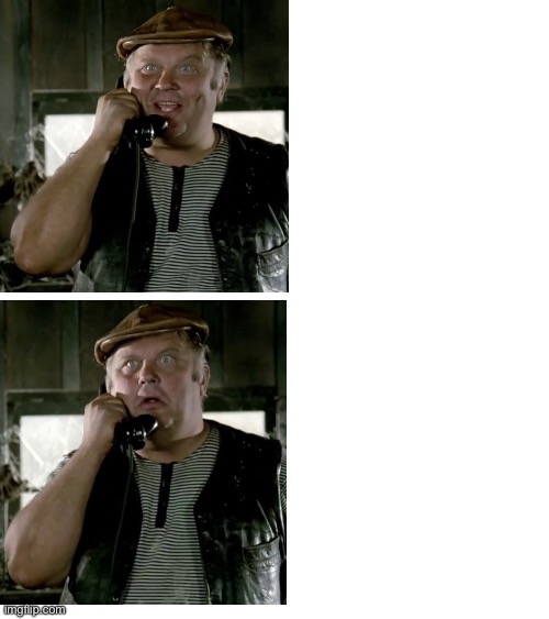 High Quality Beef on the telephone. Blank Meme Template