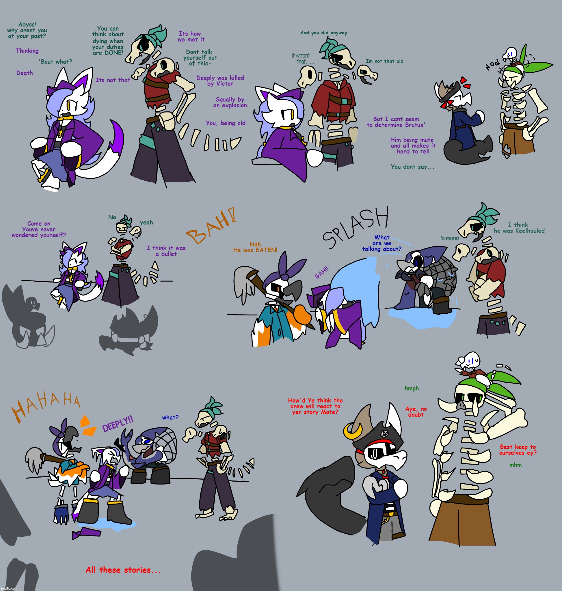 on deck conversations | image tagged in finally another pirate comic | made w/ Imgflip meme maker