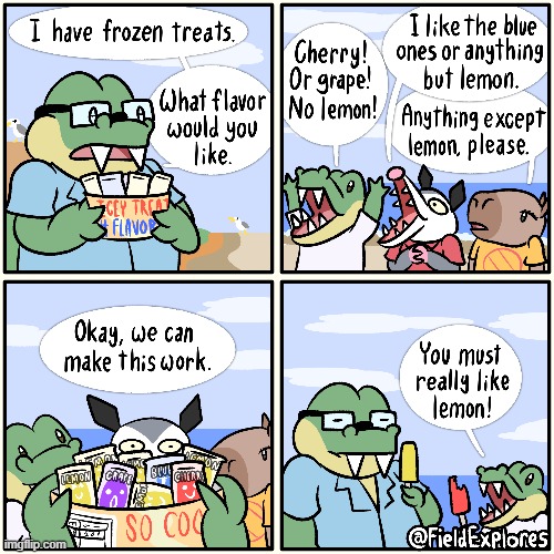 image tagged in animals,popsicles,cherry,grape,blue,lemon | made w/ Imgflip meme maker