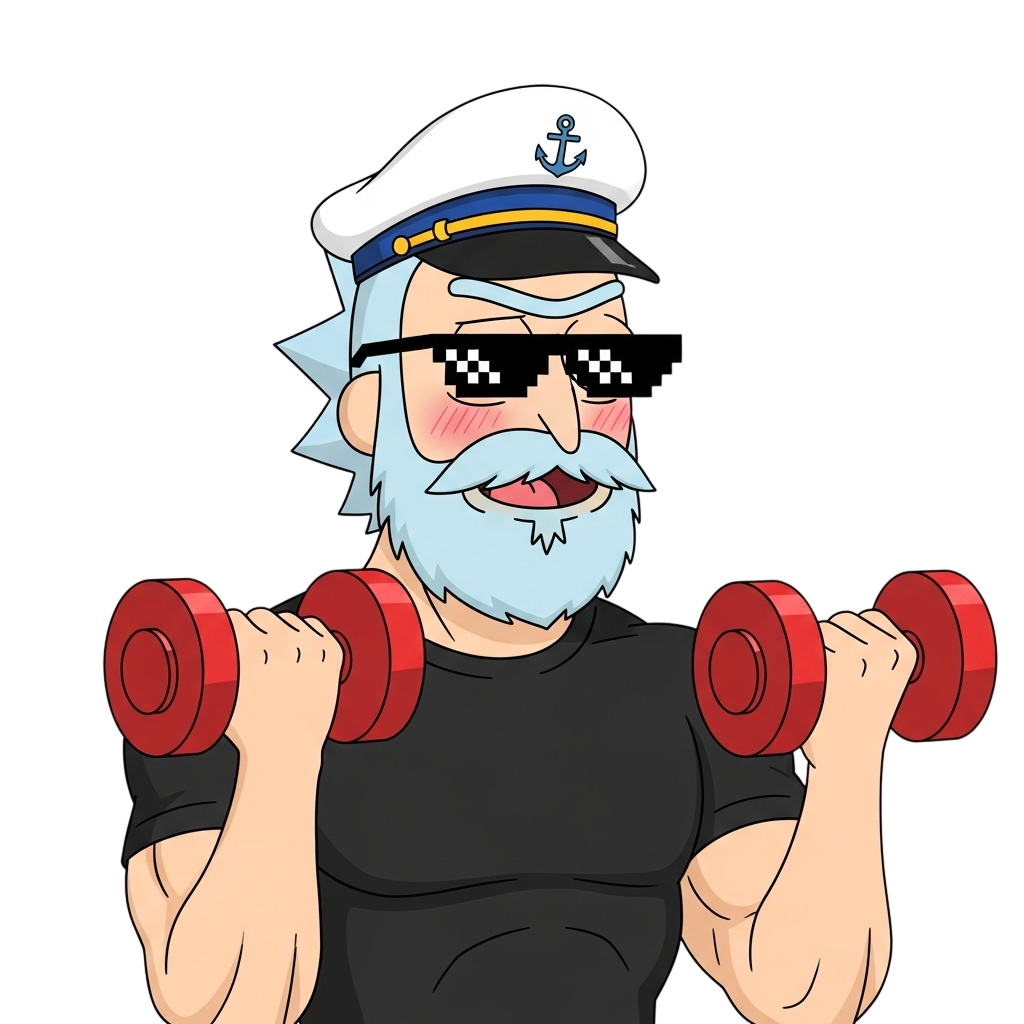 Muscular captain Rick Blank Meme Template
