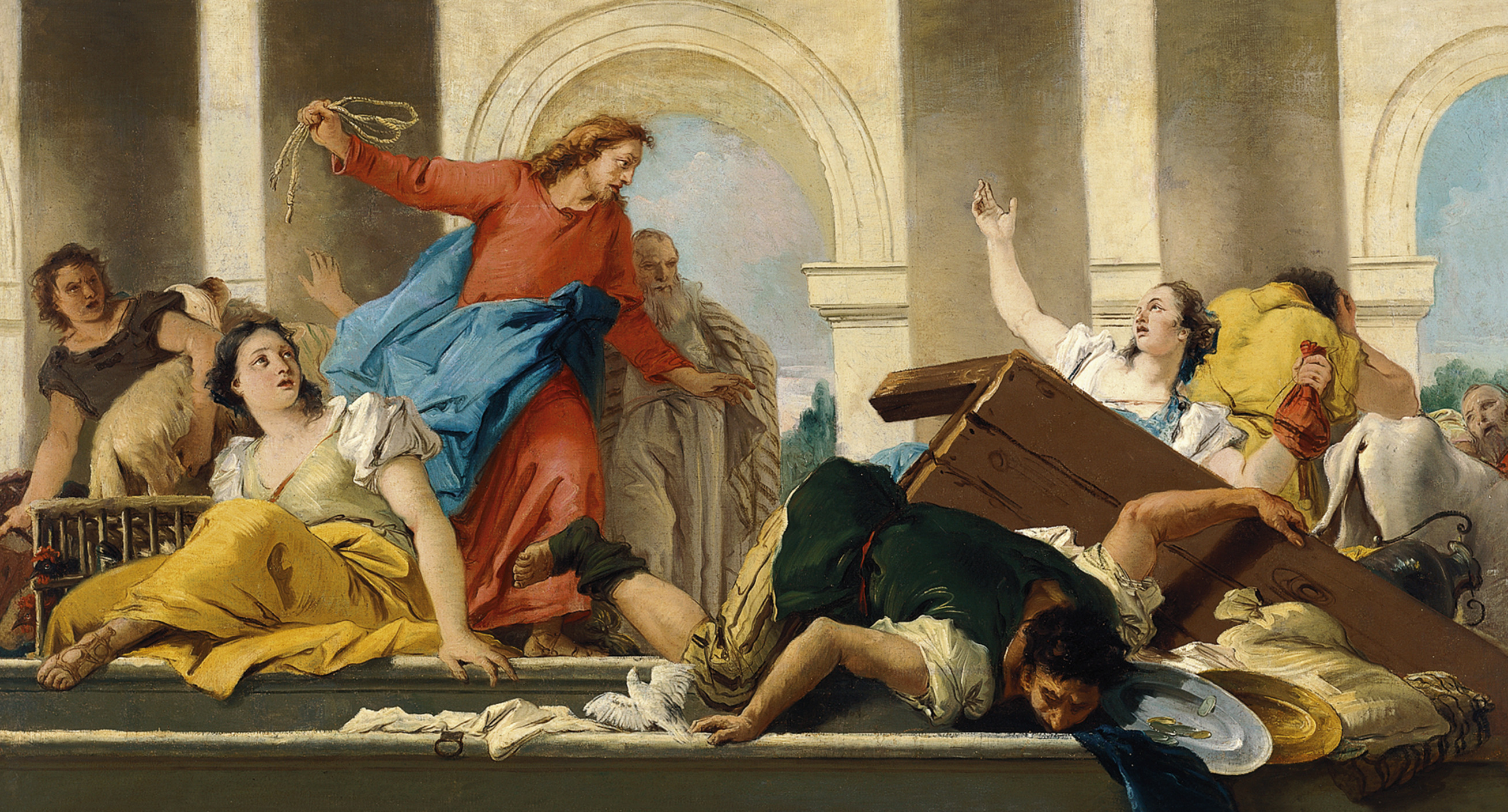 High Quality Jesus and moneylenders Blank Meme Template