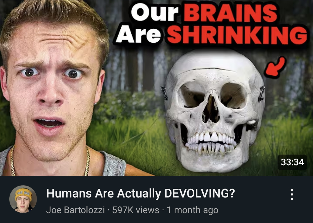 Our Brains Are Shrinking Blank Meme Template