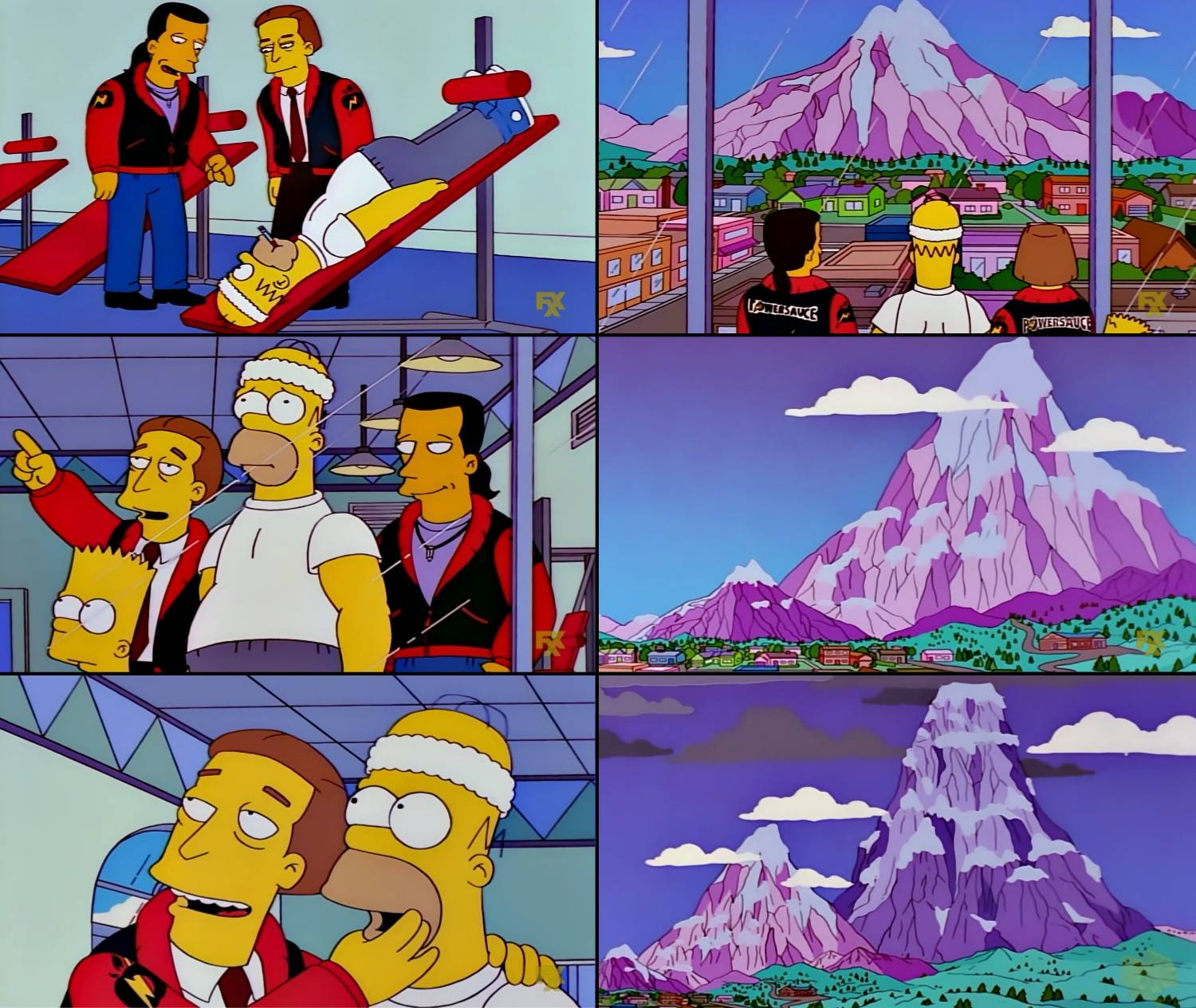 Homero mirando las colinas Blank Meme Template