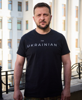 Zelensky wearing t-shirt Blank Meme Template