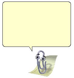 Clippy with bubble Blank Meme Template