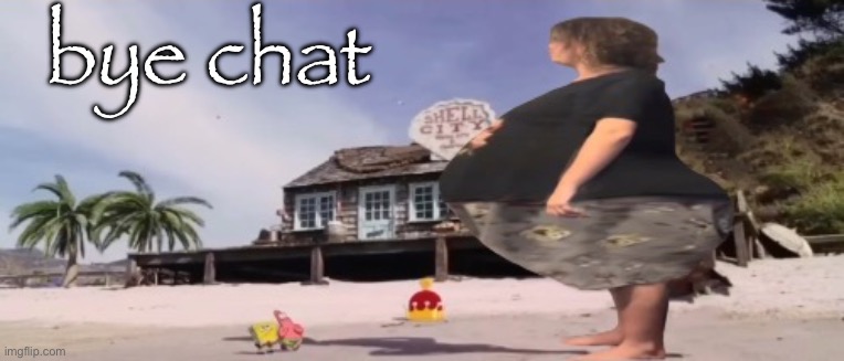gonna be back later | bye chat | image tagged in wide load | made w/ Imgflip meme maker