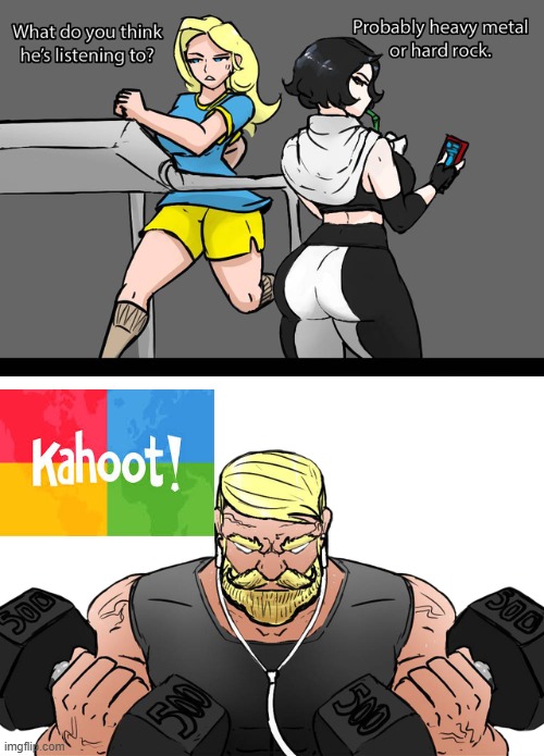*Going from first to last after getting one question wrong intensifies* | image tagged in what do you think he's listening to,memes,kahoot | made w/ Imgflip meme maker