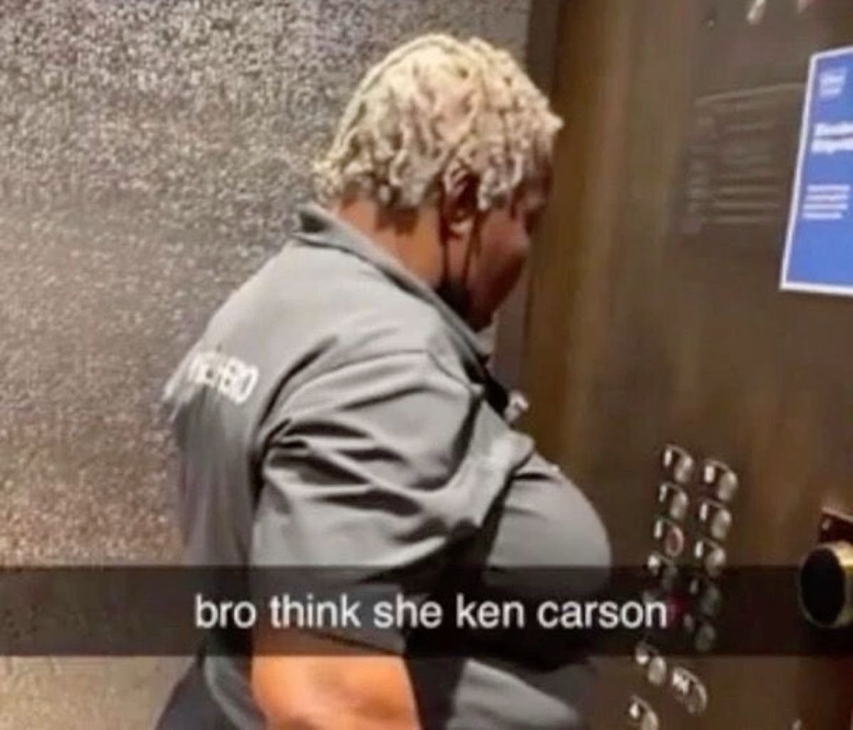 bro think she ken carson Blank Meme Template