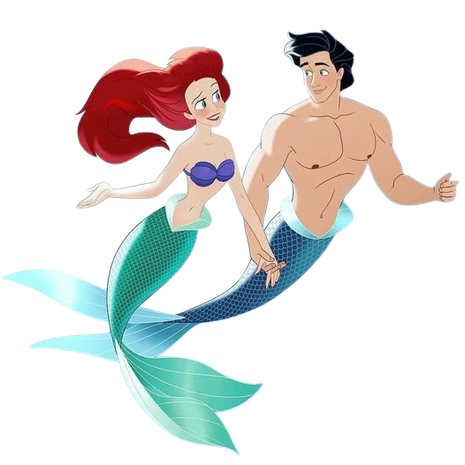 Ariel and Eric Blank Meme Template
