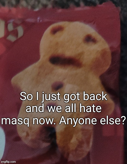 Cookie | So I just got back and we all hate masq now. Anyone else? | image tagged in cookie | made w/ Imgflip meme maker