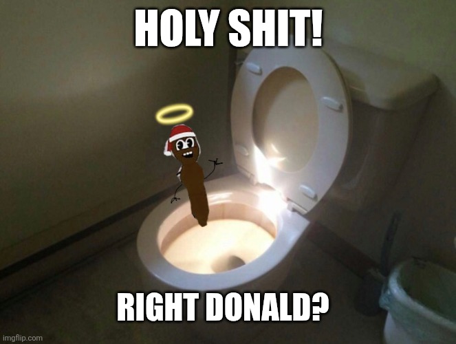 Holy shit!  Mr. Hankey 3 | HOLY SHIT! RIGHT DONALD? | image tagged in holy shit mr hankey 3 | made w/ Imgflip meme maker