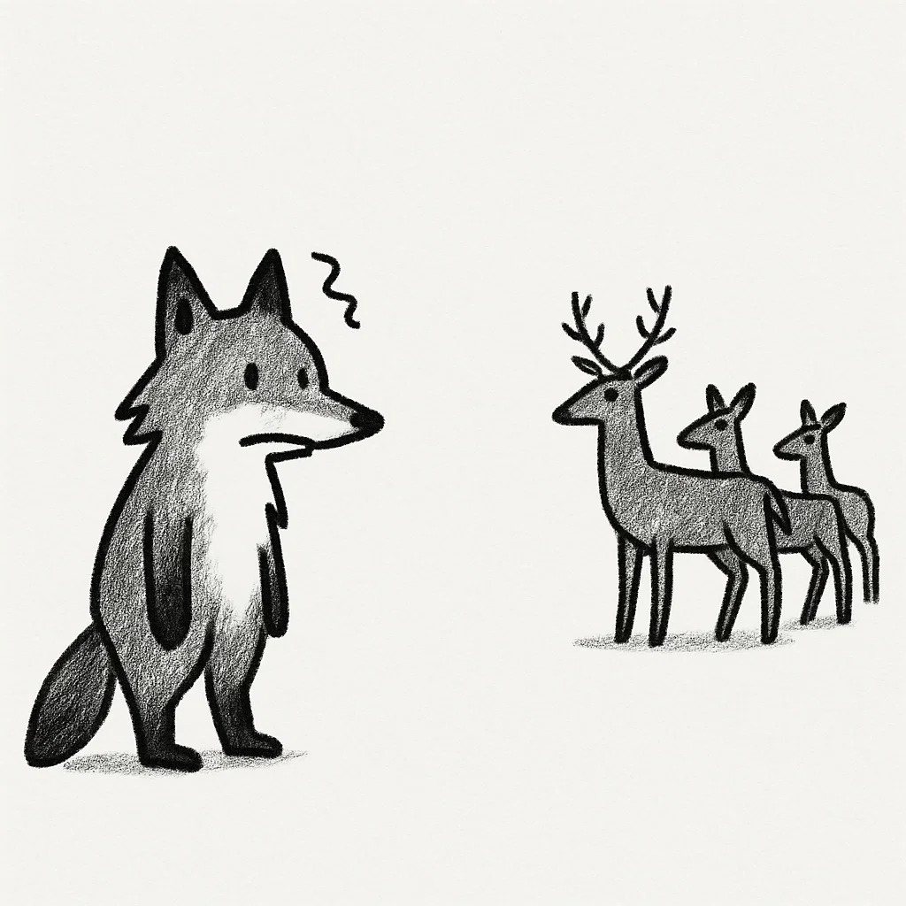 queer animals fox and deer Blank Meme Template