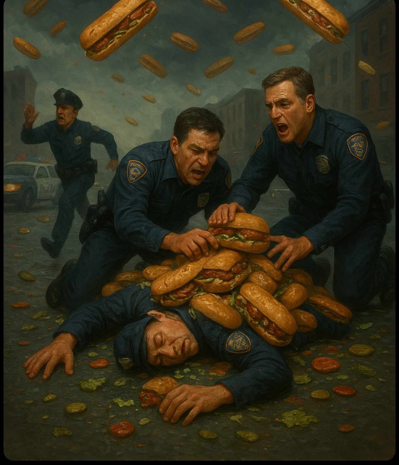 Code Subway! ICE agent down! Blank Meme Template