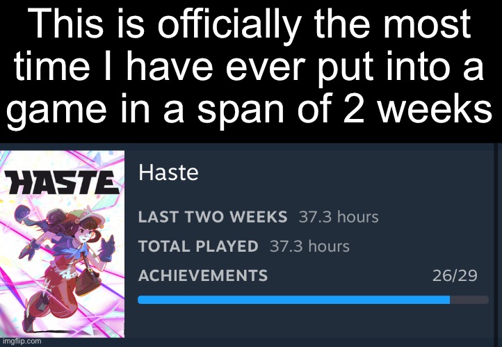 It is WORTH THE HYPE | This is officially the most
time I have ever put into a
game in a span of 2 weeks | made w/ Imgflip meme maker