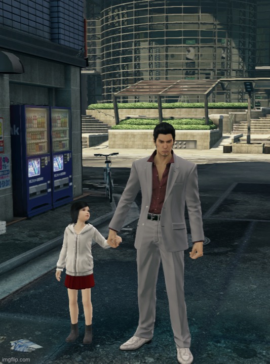 Kiryu being the world’s best uncle | made w/ Imgflip meme maker