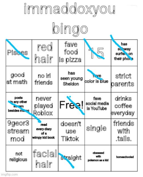 I used to have red hair should I dye it again | image tagged in immaddoxyou bingo | made w/ Imgflip meme maker