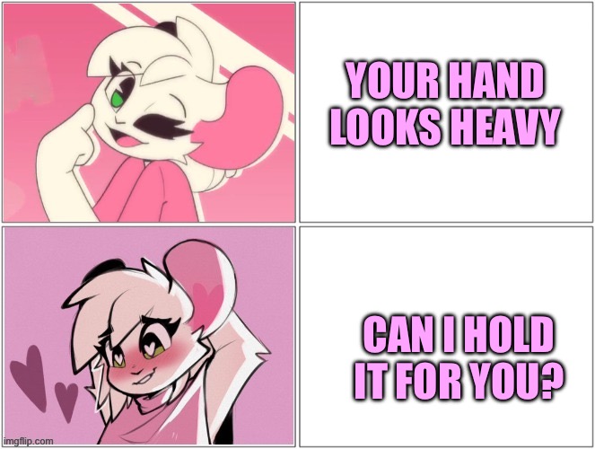 Reggie the Rat | YOUR HAND LOOKS HEAVY; CAN I HOLD IT FOR YOU? | image tagged in reggie the rat | made w/ Imgflip meme maker