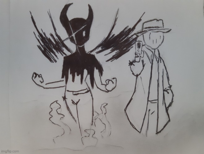 Mr. Ink Man and Mr. Dark Matter | image tagged in mr ink man and mr dark matter | made w/ Imgflip meme maker