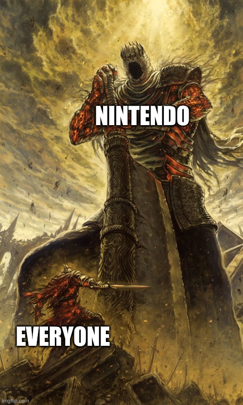 Yhorm Dark Souls | NINTENDO EVERYONE | image tagged in yhorm dark souls | made w/ Imgflip meme maker