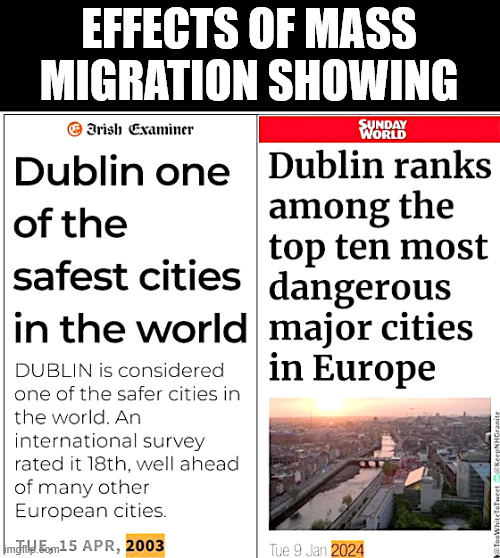 EFFECTS OF MASS MIGRATION SHOWING | made w/ Imgflip meme maker