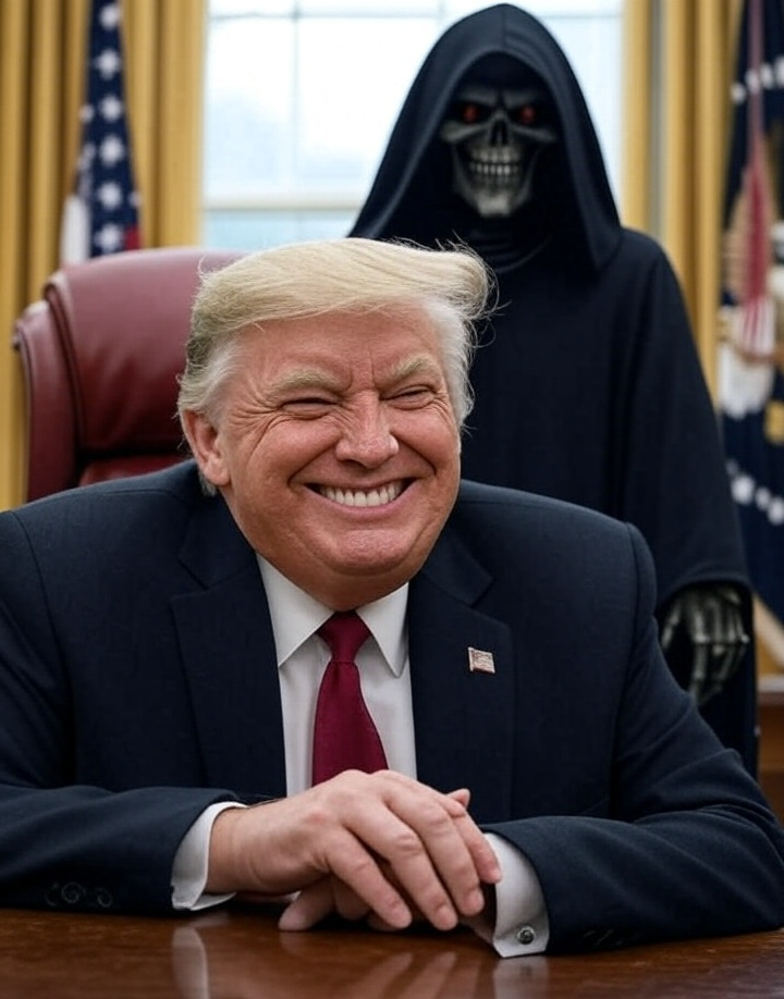 The Grim Reaper Donald Trump Oval Office Blank Meme Template