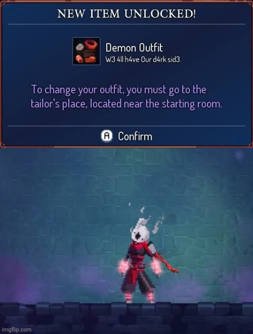 New drip | image tagged in dead cells,gaming,video games,nintendo switch,screenshots | made w/ Imgflip meme maker
