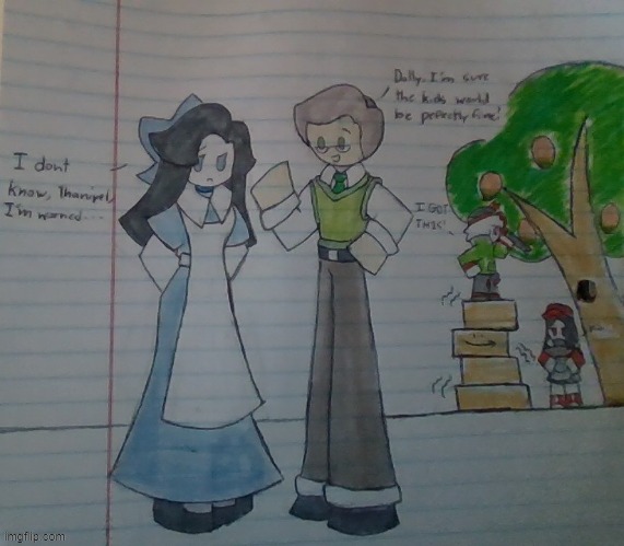 Dangit i made Mayor Thaniyel german. Anyways, Ms. Darling and Mayor aint aware of their kids doing stupid things | image tagged in lol,why,hold up wait a minute something aint right,stop reading the tags | made w/ Imgflip meme maker
