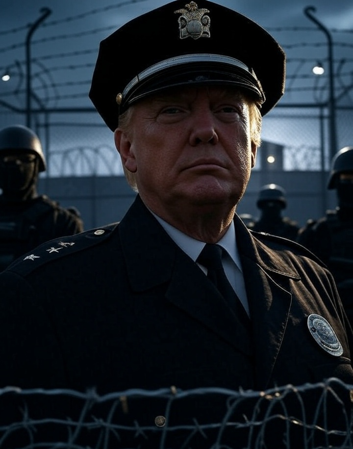 General Donald Trump Secret Police Final Solution illegals Blank Meme Template
