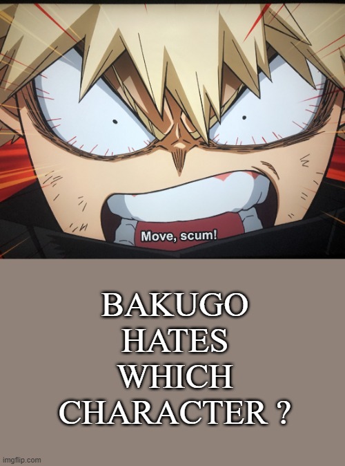 bakugo hates who ? Blank Meme Template