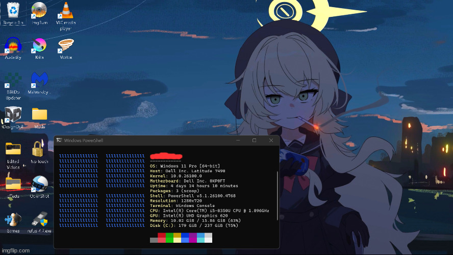 Rate the desktop. (Wallpaper moves, by the way) | made w/ Imgflip meme maker