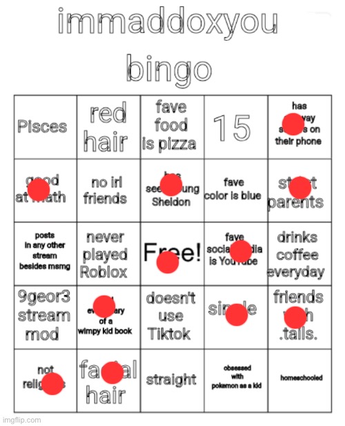 thanks for putting me here lol | image tagged in immaddoxyou bingo | made w/ Imgflip meme maker