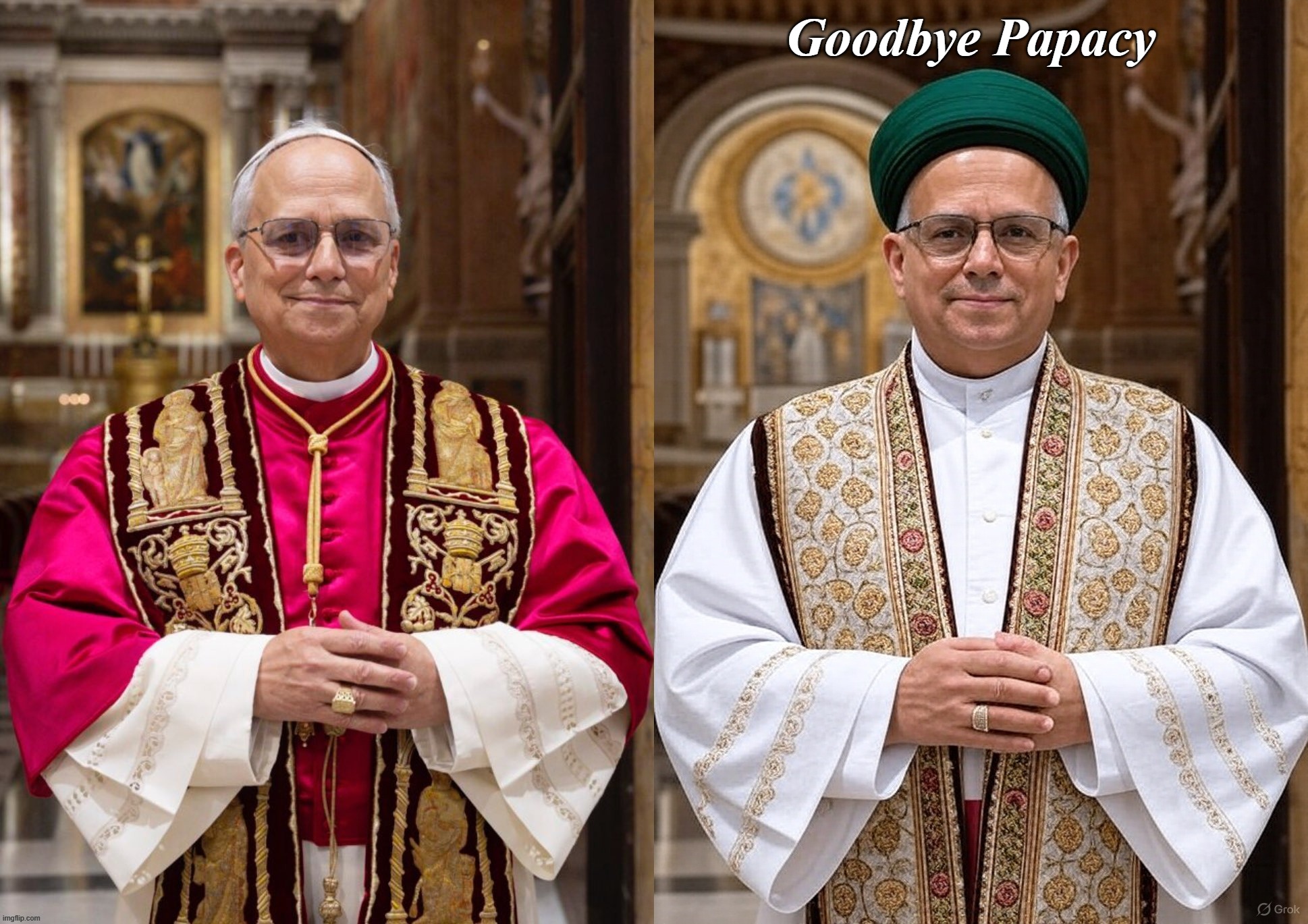 Alternative Universe, Pope takes off his expensive shoes and Converts | Goodbye Papacy | image tagged in role reversal,alternative universe | made w/ Imgflip meme maker