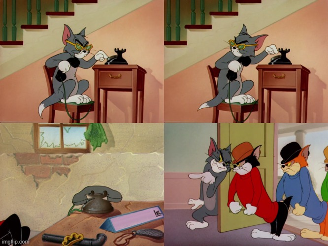 Tom Calls and Hires Goons | image tagged in tom calls and hires goons | made w/ Imgflip meme maker