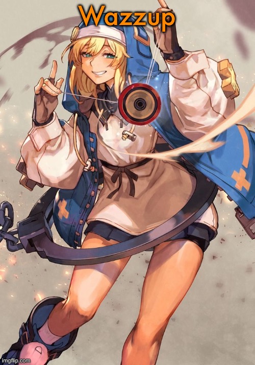 Bridget guilty gear | Wazzup | image tagged in bridget guilty gear | made w/ Imgflip meme maker